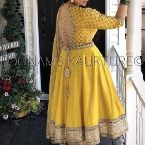 Poonamskaurture yellow lehenga, Indian lehenga